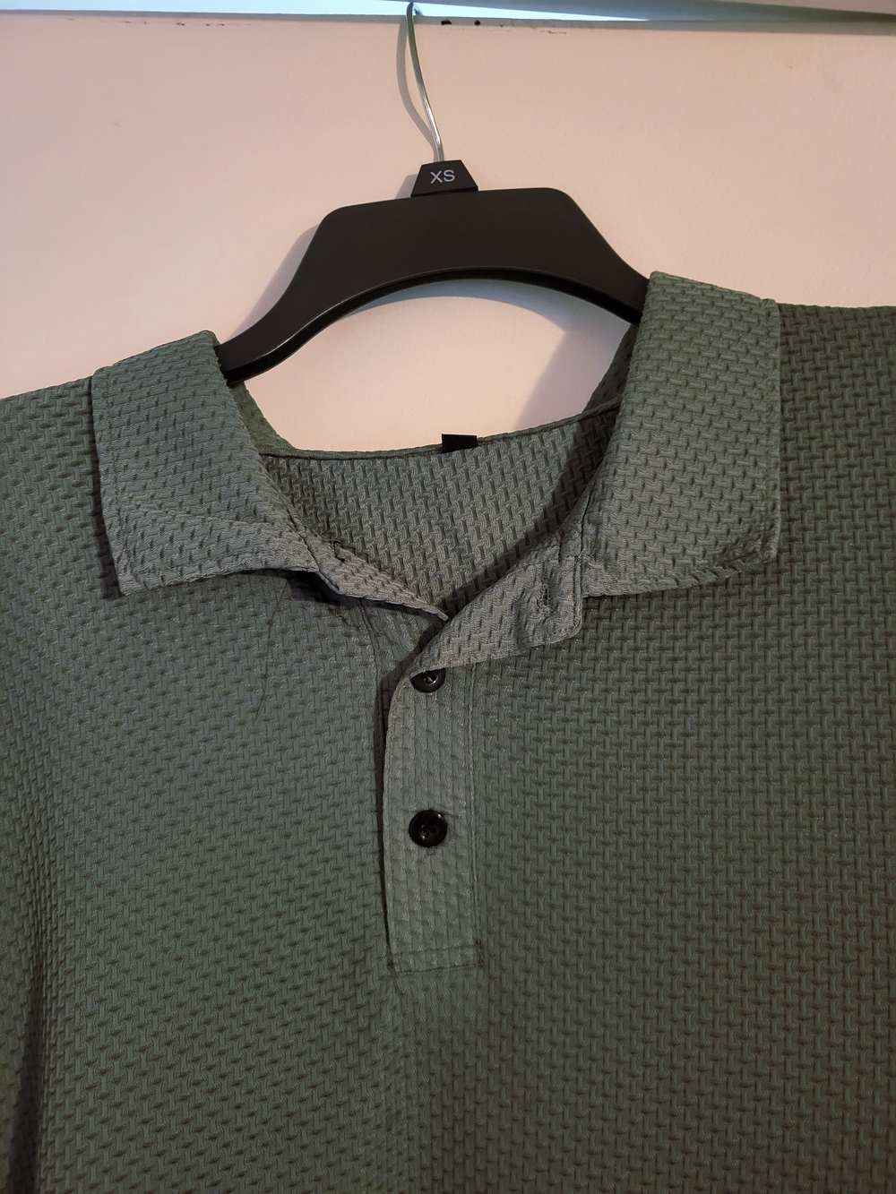 Men's BReeze Textured Polo Shirt in Sage Green 3XL